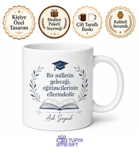Eğitim Fakültesi Öğrencisine Hediye Geleceğin Nesillerini Yetiştiren Kupa Bardak