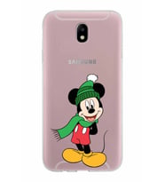 Samsung Galaxy J7 Pro Kapak Mickey Mouse Tasarımlı Şeffaf Silikon Kılıf
