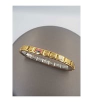 Charm Sembol Detaylı Italy Composable Gold Renk Paslanmaz Çelik Bileklik