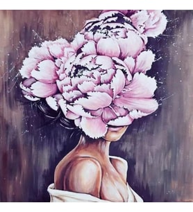 Kadının Adı Huzur 1 Sayılarla Boyama Seti Canvas Kasnaklı 40 x 50 cm