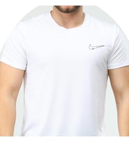 Nike EF-4223 Erkek Polyester Mesh Battal Beden T-Shirt (Beyaz)