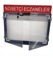 Nöbetçi Eczane Büyük Boy Hazır Pano Işıklı 2 A4 Boyutunda Led Pano