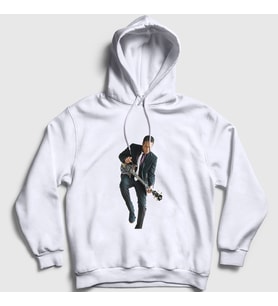 Presmono Unisex Beyaz Stanley Clarke Kapüşonlu Sweatshirt 429017tt