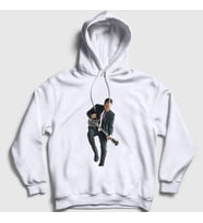 Presmono Unisex Beyaz Stanley Clarke Kapüşonlu Sweatshirt 429017tt