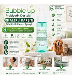 Bubble Up Toz Akar Polen Mevsimsel Alerji Karşıtı Ortam Spreyi 50 Ml