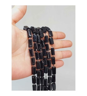 Bileklik Boy Turmalin Taşı 7x12.5mm Yarım Dizi (49922) (18CM UZUNLUĞUNDADIR)