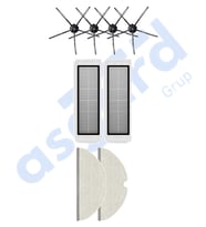 ROBOROCK  S50 – S55 –S5 MAX – S6 – S6 MAXV Uyumlu 4 Yan Fırça 2 Filtre 2 Mop PKT-iasgf0000703