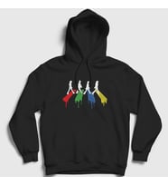 Presmono Unisex Siyah Crosswalk The Beatles Kapüşonlu Sweatshirt 114437tt