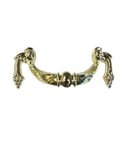 Dekoratif Zamak Üzümlü Kulp - 64mm, Sarı, 1 Adet