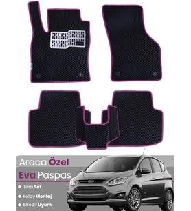 FORD C-MAX (2011-2024) Uyumlu EVA Paspas Tam Set–Araca Özel,Su Geçirmez,Hızlı ve Kolay Montaj