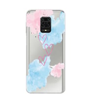 Redmi Note 9 Pro/Note 9S Uyumlu Kalp Desenli Şeffaf Telefon Kılıfı