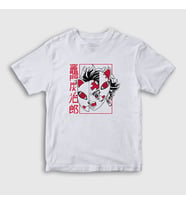 Presmono Unisex Çocuk Beyaz Mask Tanjiro Kamado Anime Demon Slayer Kimetsu No Yaiba T-Shirt 307592tt