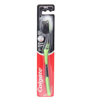 Colgate Süper Clean Black Orta Diş Fırçası 2 Adet Fırça (Çok Renkli)