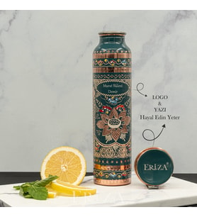 Eriza Kişiselleştirilebilir Kalaylı Bakır Su Matarası 530 ml