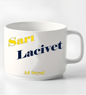 Kişiye Özel Sarı Lacivert Taraftar Tasarımlı Porselen Kupa Nescafe Fincanı