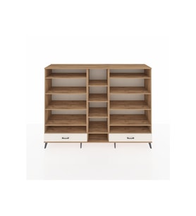 Hyperion Dolap 14 Raflı 2 Çekmeceli  220x44x163 Çam-Çam/Aytaşı