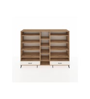 Hyperion Dolap 14 Raflı 2 Çekmeceli  220x44x163 Çam-Çam/Aytaşı