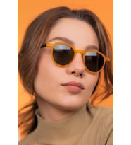 Lucia Matte Mustard Mavi Işık Filtreli Ekran Gözlüğü