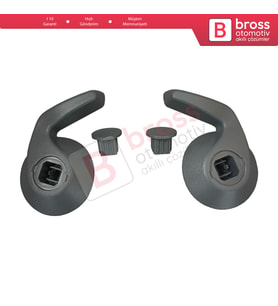 Renault Kangoo MK2 için İki Adet GRİ Ön Koltuk Ayar Kolu 7701209971, 7701209972