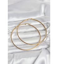 316L Çelik Gold Renk 80 mm Kadın Halka Küpe TJ-BKP11688