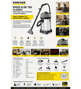 Karcher Puzzi 4/30 *Eu Seri No:987 (1.100-279.0) Classic Elektrik Süpürgesi