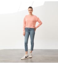 Nors Baldur Crop Sweatshirt Tozlu Pembe