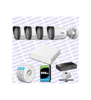 Provzen TTec Hikvision 4 Kameralı IP Full HD Mikrofonlu Güvenlik Kamerası