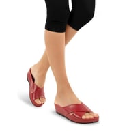 Muya Active 31135-005 Topuk Jelli Anatomik Taban Kadın Terlik Kırmızı 36-40