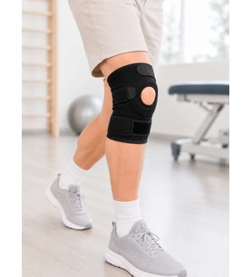 Kısa Diz Desteği Ligamentli Açık Diz Kapağı Cırtlı Ayarlanabilir Dizlik