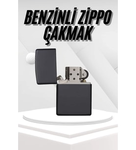 Hediyelik Zarif  Siyah Benzinli Çakmak