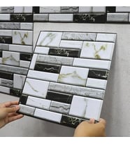 Northcity 3D Mermer Duvar Sticker - Kendinden Yapışkanlı Duvar Paneli 30x30