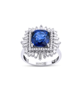 5.20 Karat Safir Pırlanta Yüzük