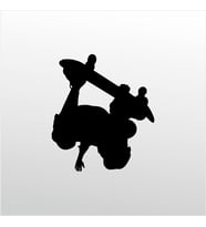 Folyo Sticker  Kaykaycı 30cm Uzunluk (Karışık)