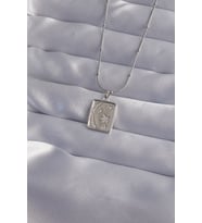 316L Çelik Zincir Gümüş Renk Zirkon Taşlı Ay Yıldız Figürlü Tarot Kolye