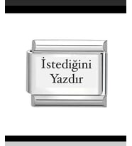 charm italyan kişiselleştirilebilir tarihli isimli resim figürlü gümüş kaplama çelik bileklik ek uzatma  (istediğini yazdır)