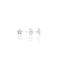 Gümüş zirkon taşlı, yıldız kesim 5 mm tektaş küpe SGTL12737RODAJ