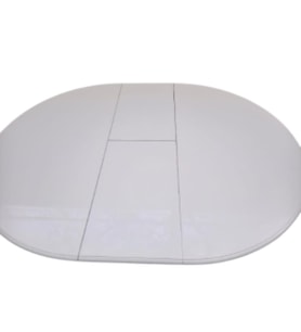 Masa Baba 11099 Klasik Model Ihlamur Ayak Açılır MDF tabla Krem Lake El yapım (Beyaz)