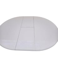 Masa Baba 11099 Klasik Model Ihlamur Ayak Açılır MDF tabla Krem Lake El yapım (Beyaz)