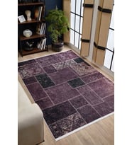 Dijital Kaymaz Yıkanabilir Gri Patchwork Salon Halısı Mutfak Halısı Koridor Halısı Yolluk HLN1709