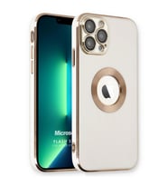 Microsonic Apple iPhone 12 Pro Max Kılıf Flash Stamp Beyaz