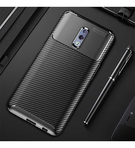 Oppo Reno Kılıf Karbon Silikon Case (Siyah)