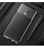Oppo Reno Kılıf Karbon Silikon Case (Siyah)