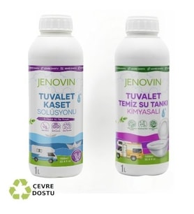 Jenovin Sifon Temizliği Karavan & Tekne Tuvalet Kimyasalı 1L  Katı Atık Parçalama Lavanta Kokusu