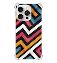PrintiFy Apple iPhone 15 Pro Max (Kamera Açık) Uyumlu Köşe Korumalı Labirent Grafiti Kılıf