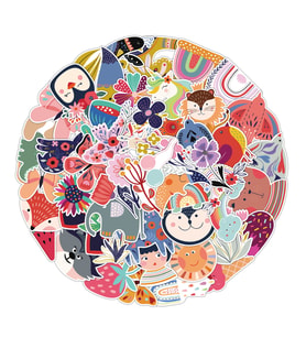 25'li Su Geçirmez Opak Sticker Seri : 4