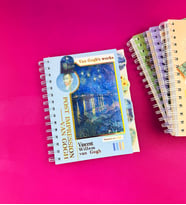 Van Gogh Hologram Kapaklı Defter (Mavi)