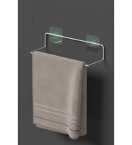 Krom Gümüş Yapışkanlı Metal Havluluk Duvar Askısı Banyo Mutfak İçin