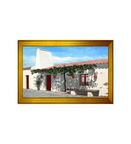 Manzara Temalı Kanvas Tablo 80 x 110 cm Gold Çerçeve