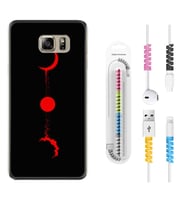 Samsung S7 Edge S20 Fe Plus Ultra S21 S22 Kılıf Kablo Koruma Spiral Silikon Red Moon 1710