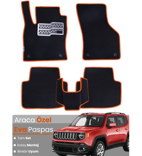 JEEP RENEGADE (2014-2020) Uyumlu EVA Paspas Tam Set–Araca Özel,Kolay Montaj,Su Geçirmez